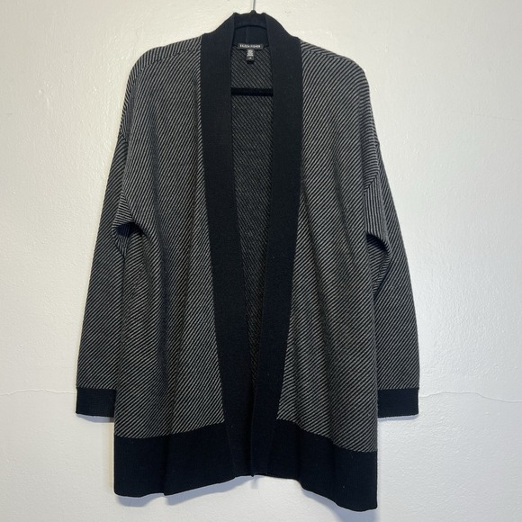 Eileen Fisher Sweaters - EILEEN FISHER Extra Fine Merino Wool Open Front Cardigan Sweater Sz L